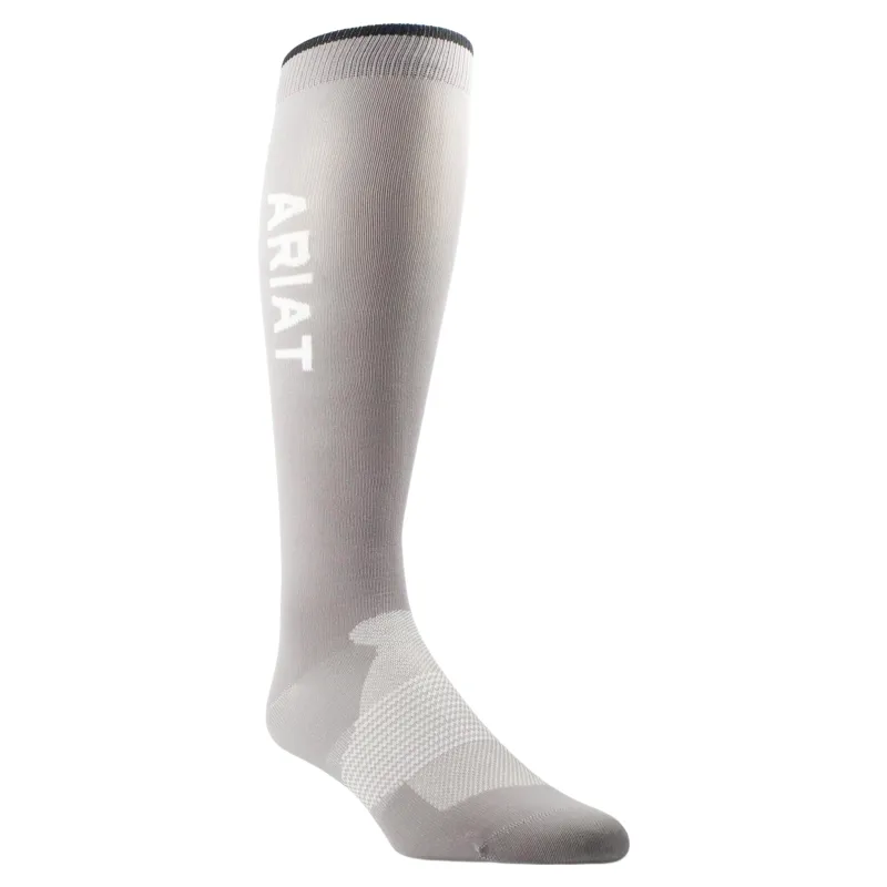 Ariat TEK Essential Performance Tall Socks 2 Pack - Black/Zinc-2