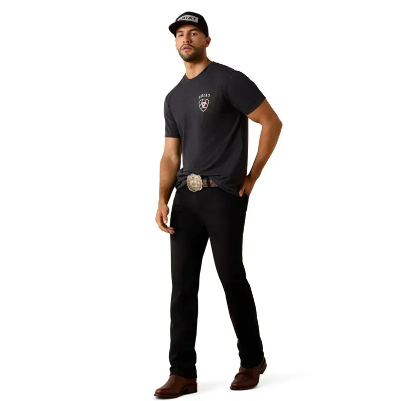 Ariat American Bison Classic Men's T-Shirt - Charcoal Heather-2