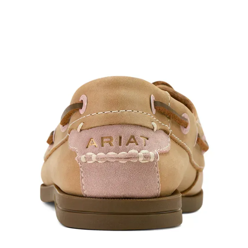Ariat Antigua Womens Boat Shoe - Natural Tan-3