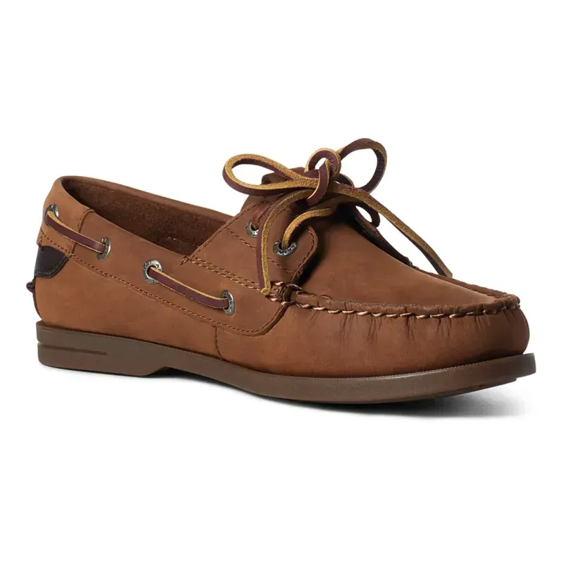Ariat Antigua Women's Boat Shoe - Walnut-1