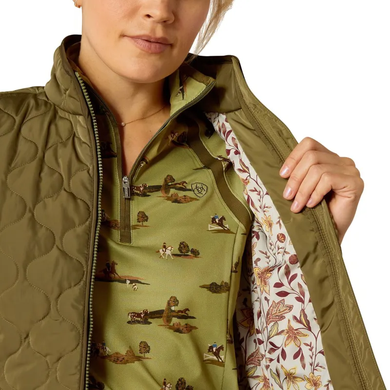 Ariat Ashley 2.0 Ladies Quilted Vest - Winter Moss-1