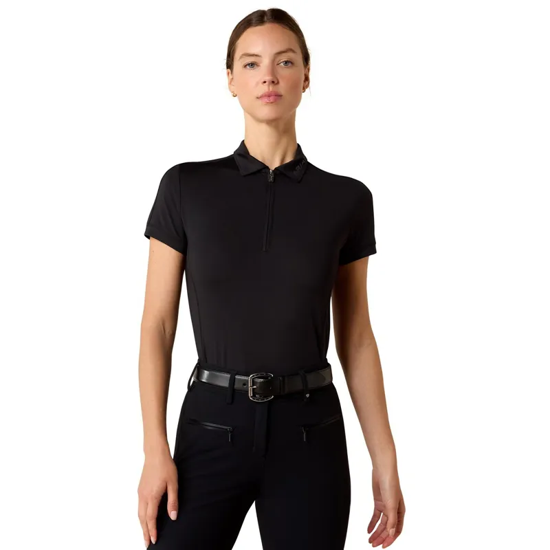 Ariat Bandera 1/4 Zip Women's Polo Shirt - Black