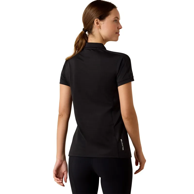 Ariat Bandera 1/4 Zip Women's Polo Shirt - Black-1