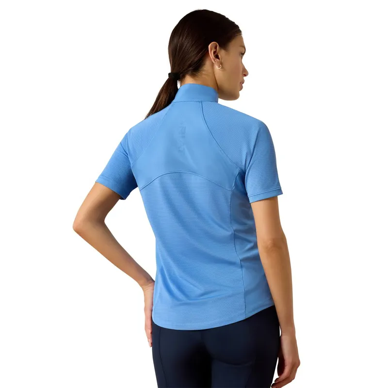 Ariat Soquel Womens Short Sleeve 1/4 Zip Base Layer - Riviera-1