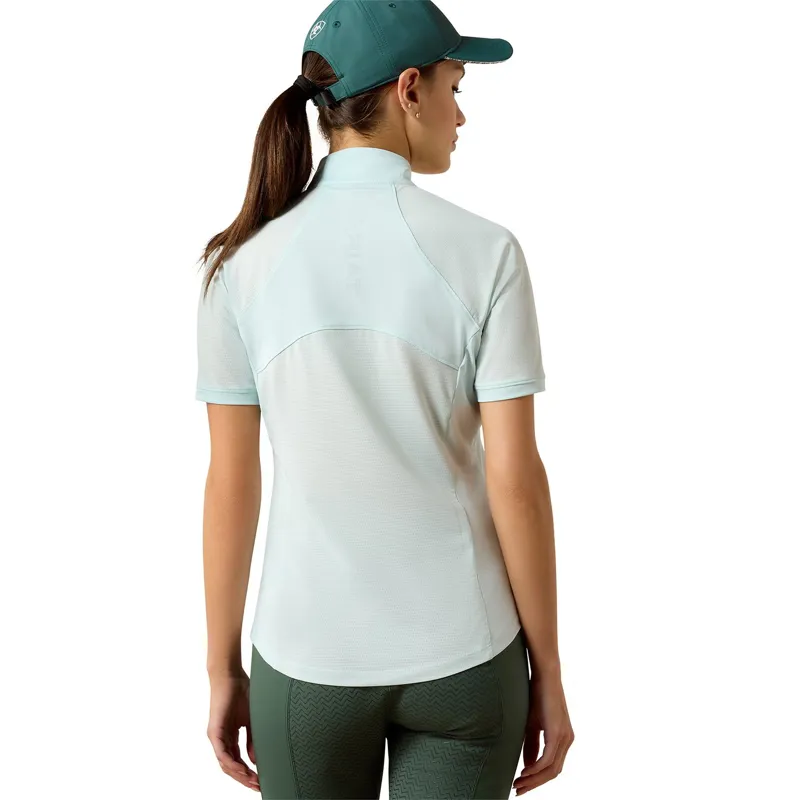 Ariat Soquel Womens Short Sleeve 1/4 Zip Base Layer - Starlight Blue-1