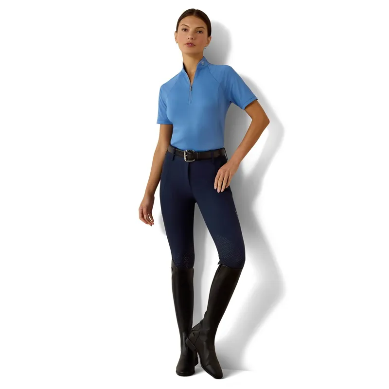 Ariat Soquel Womens Short Sleeve 1/4 Zip Base Layer - Riviera-4