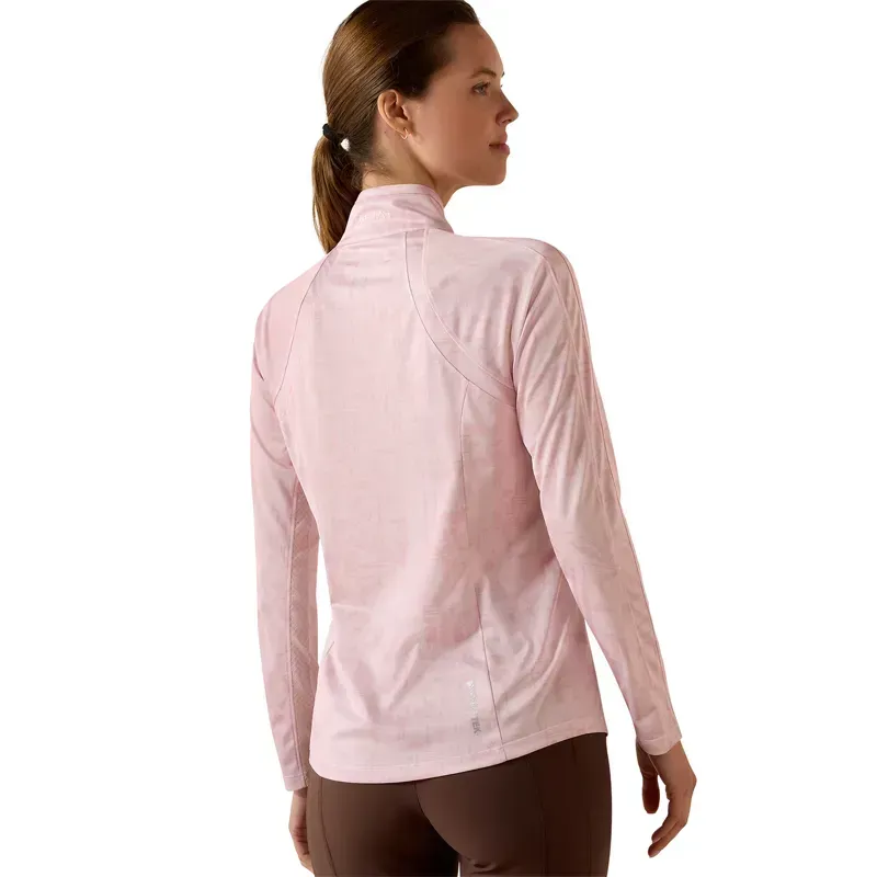 Ariat Sunstopper 3.0 Womens Base Layer Top - Sepia Rose/Horse Park-1