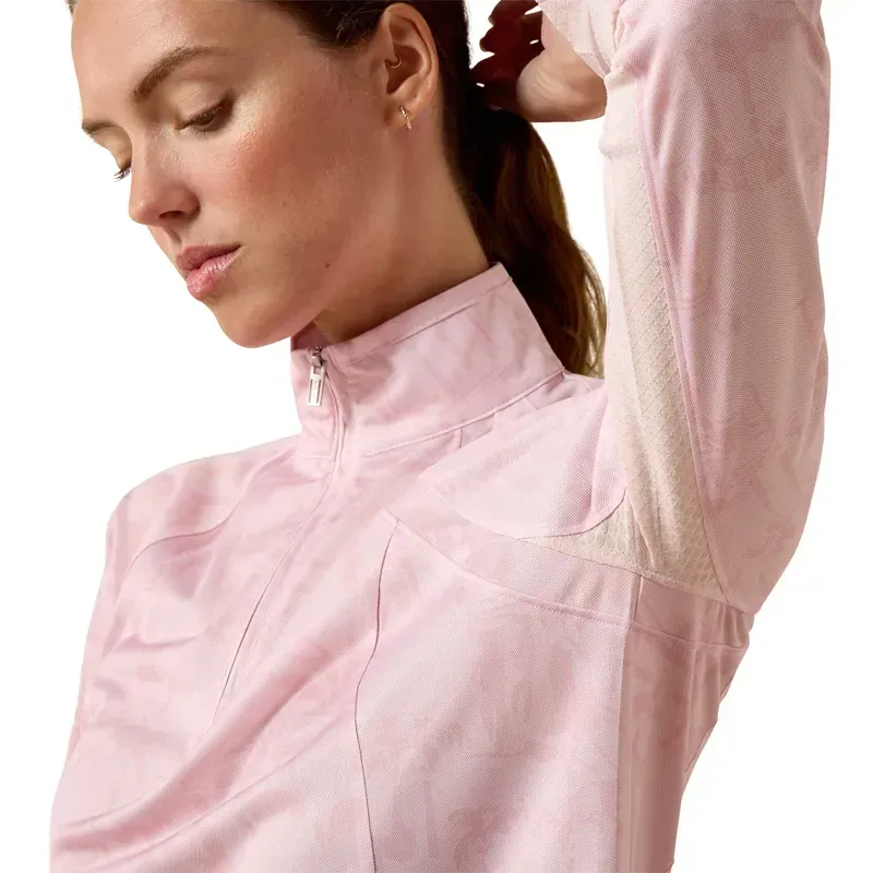 Ariat Sunstopper 3.0 Womens Base Layer Top - Sepia Rose/Horse Park-2
