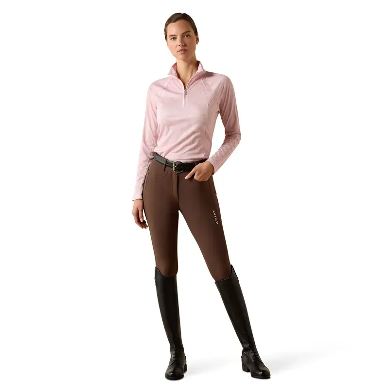 Ariat Sunstopper 3.0 Womens Base Layer Top - Sepia Rose/Horse Park-3