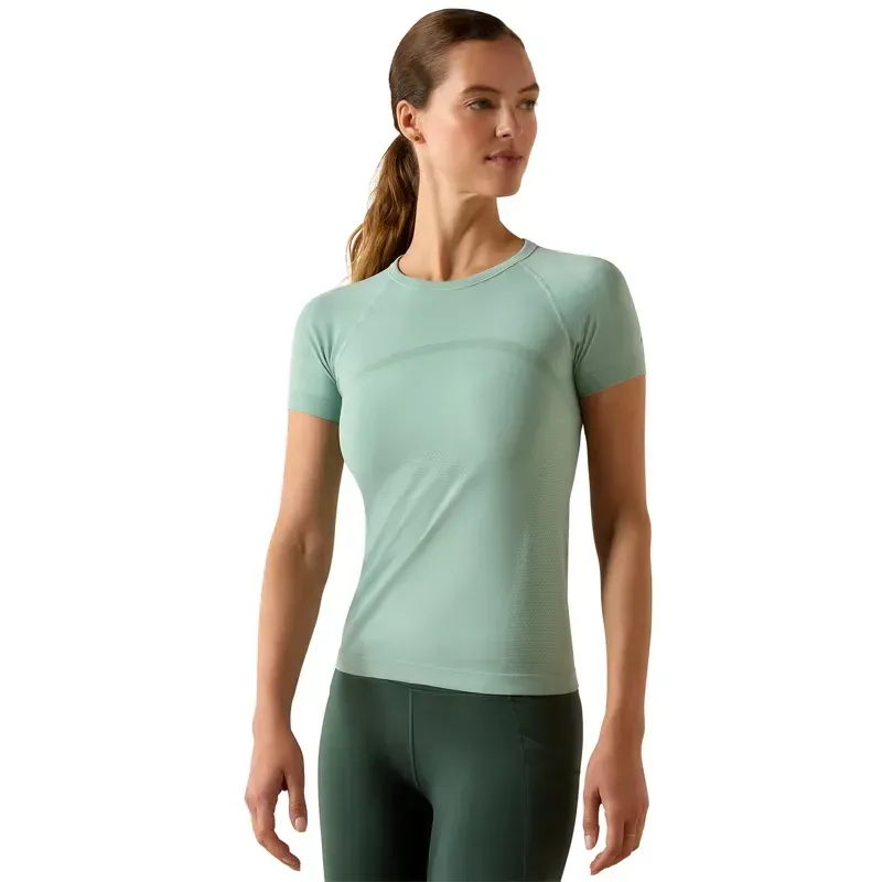 Ariat Sustain Women's Short Sleeve Base Layer - Blue Surf