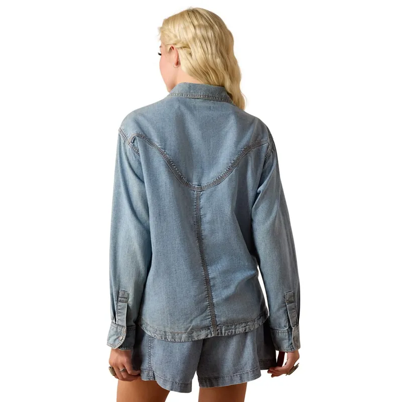 Ariat Bonfire Women's Shirt Jacket - Marine Blue-1