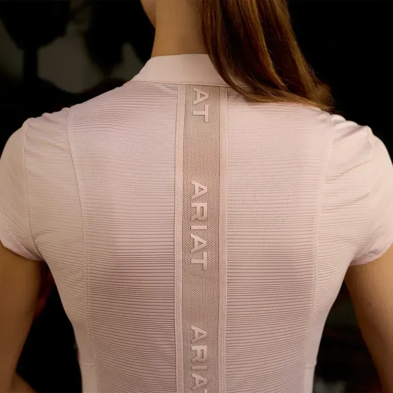 Ariat Breathe 1/4 Zip Womens Short Sleeve Base Layer - Sepia Rose-7