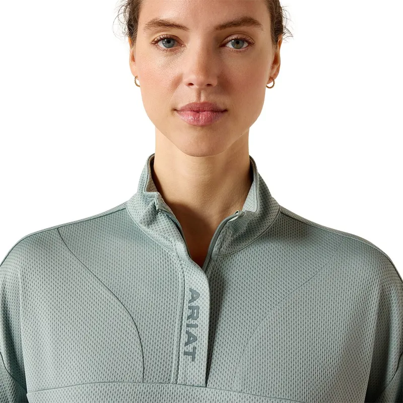 Ariat Breathe 1/2 Zip Womens Sweatshirt - Chinois Green-2