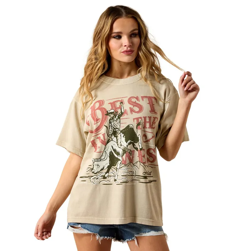 Ariat Bull Rider Women's Arched T-Shirt - French Oak