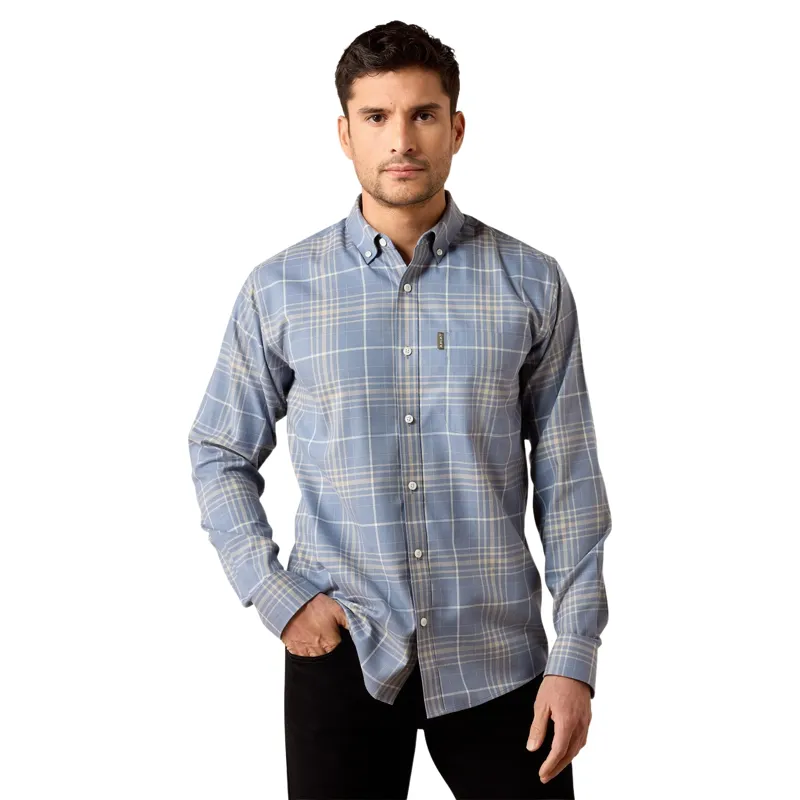 Ariat Clement Men's Shirt - Soft Blue Plaid