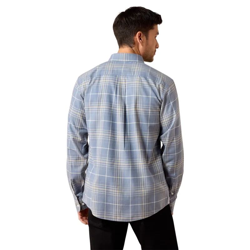 Ariat Clement Men's Shirt - Soft Blue Plaid-1