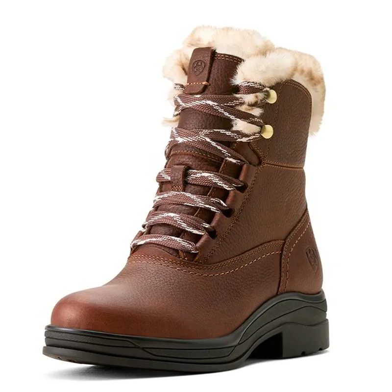 Ariat Harper Sherpa Womens Waterproof Short Country Boots - Dark Brown