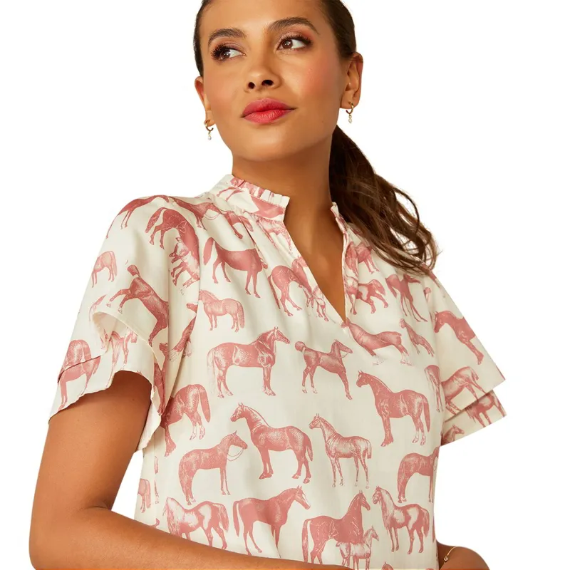 Ariat Country Iffley Womens Midi Dress - Blushing Horse-2