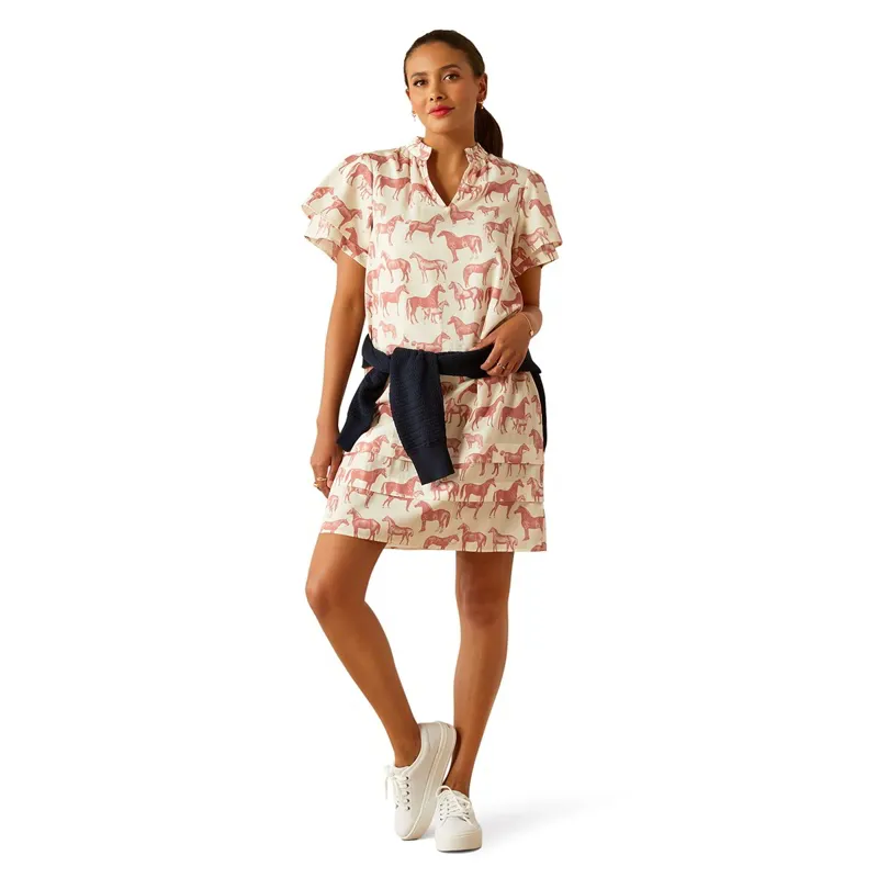 Ariat Country Iffley Womens Midi Dress - Blushing Horse-3