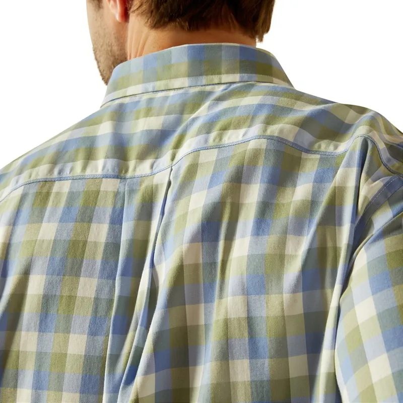 Ariat Country Napa Men's Long Sleeve Shirt - Oil Green Check-2