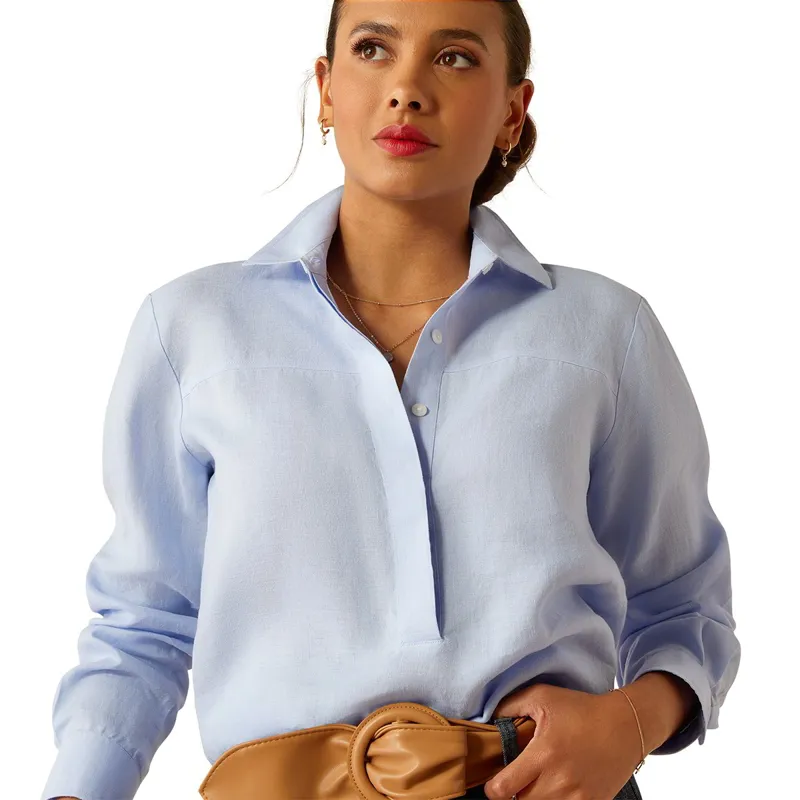 Ariat Country Pocklington Women's Shirt - Blue Chambray-2