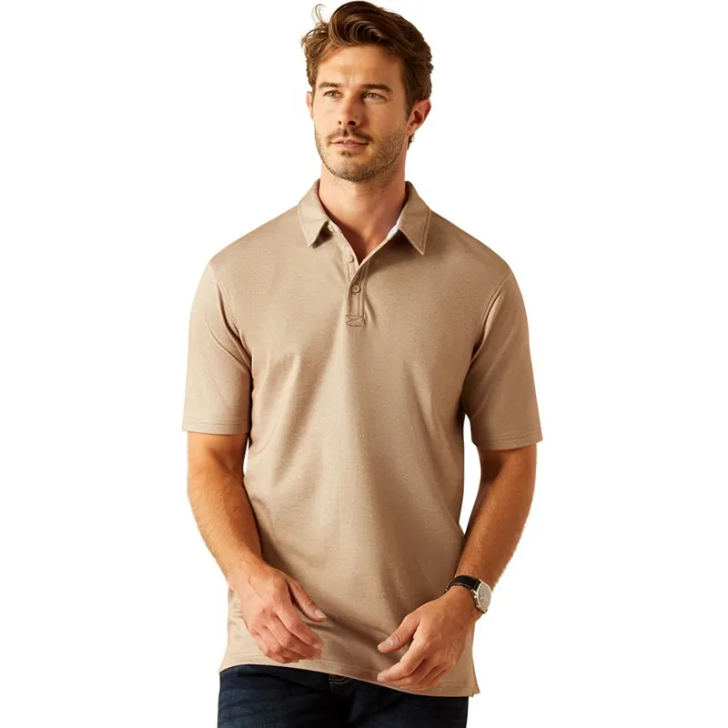 Ariat Country Shaldon Men's Polo Shirt - Silken Brown Heather