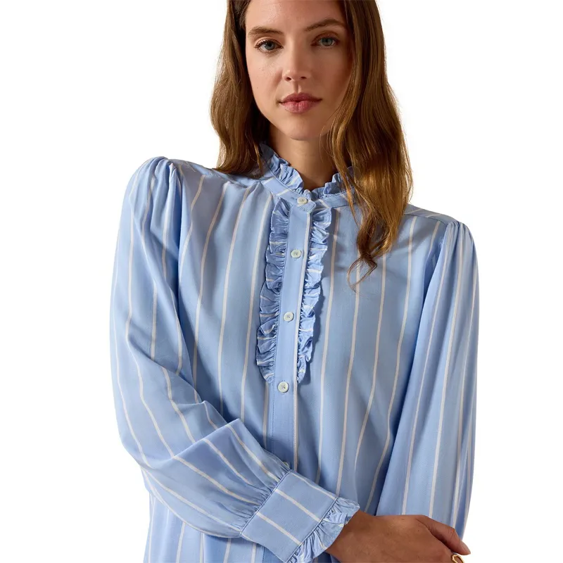 Ariat Country Cricklade Women's Blouse - Pacific Blue/Stripe-2