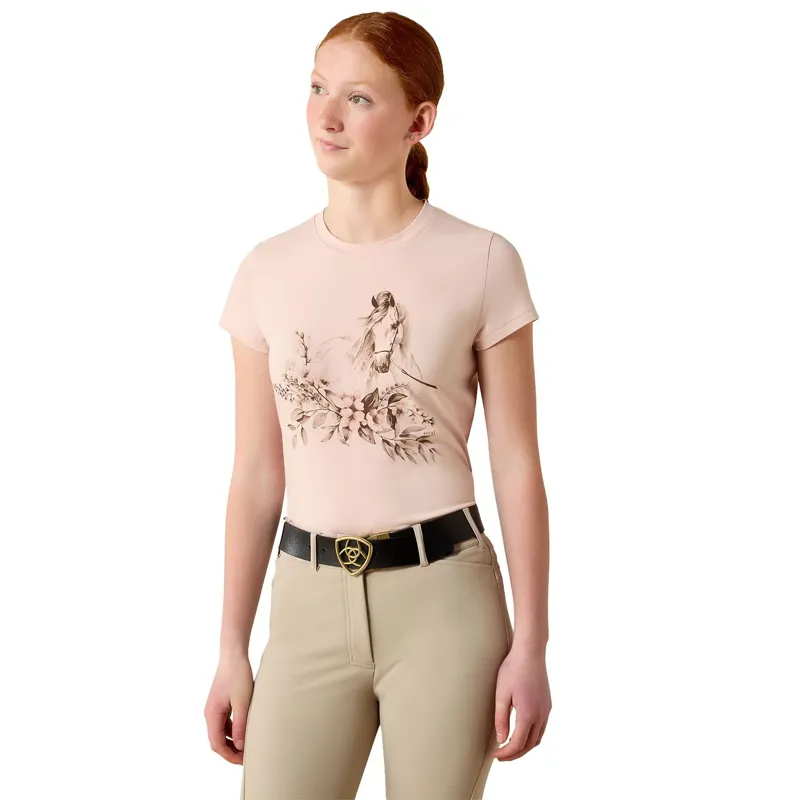 Ariat Ethereal Equine Youth T-Shirt - Sepia Rose