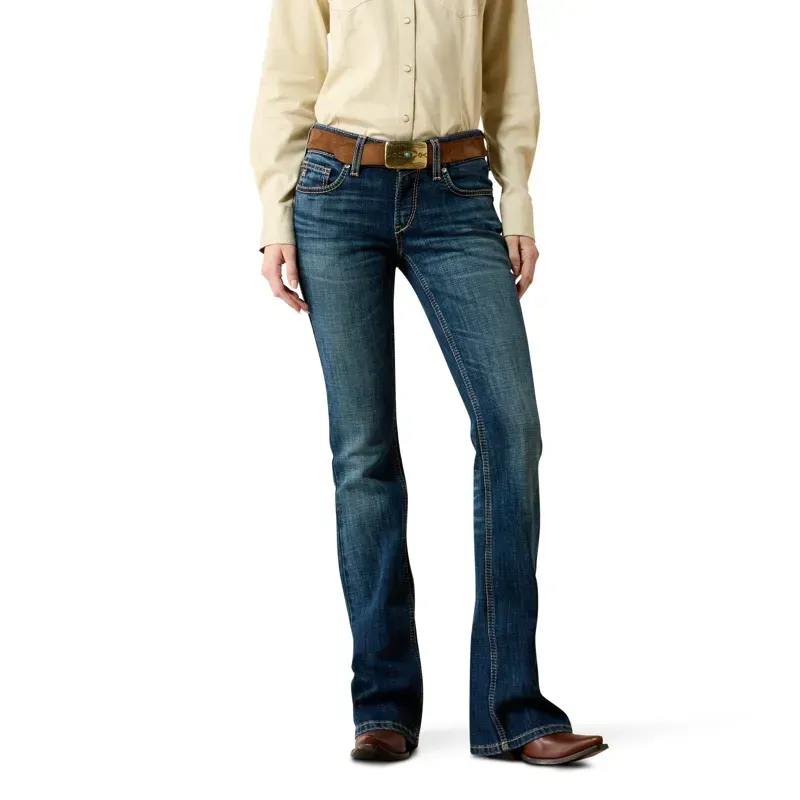 Ariat Fiona Women's Mid Rise Boot Cut Jeans - Blue