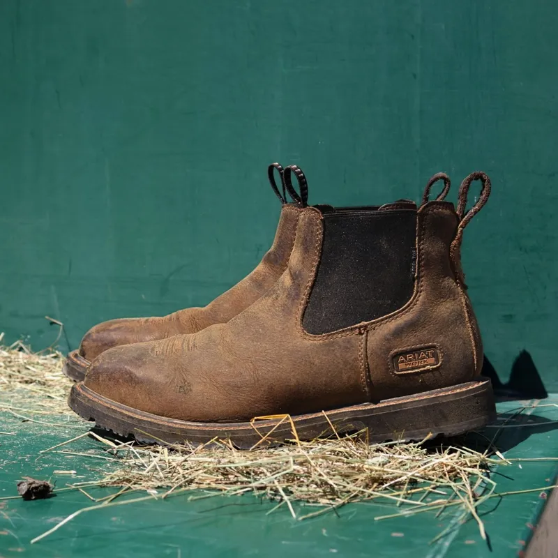 Ariat Groundrancher Steel Toe Men's Work Boots - Dark Brown-12