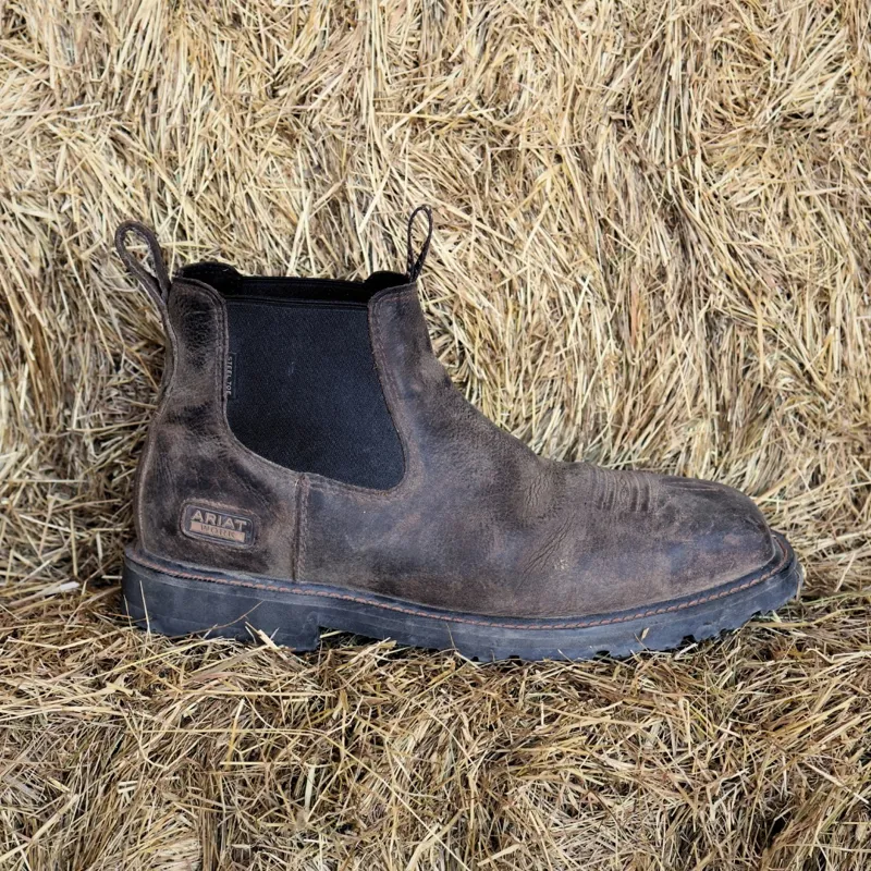 Ariat Groundrancher Steel Toe Men's Work Boots - Dark Brown-9