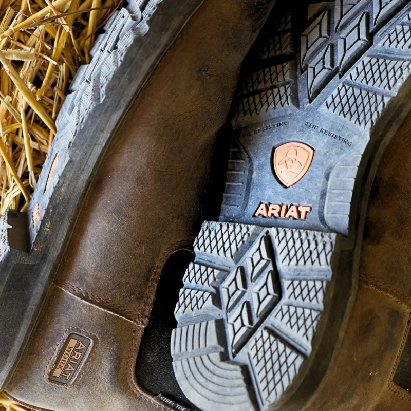Ariat Groundrancher Steel Toe Men's Work Boots - Dark Brown-8
