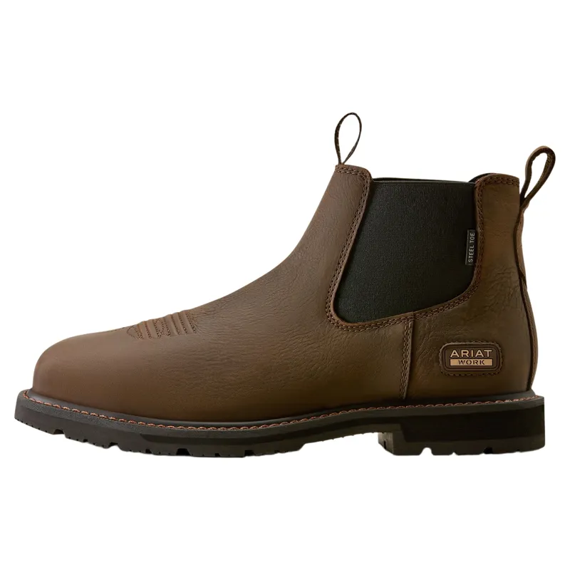 Ariat Groundrancher Steel Toe Men's Work Boots - Dark Brown-3