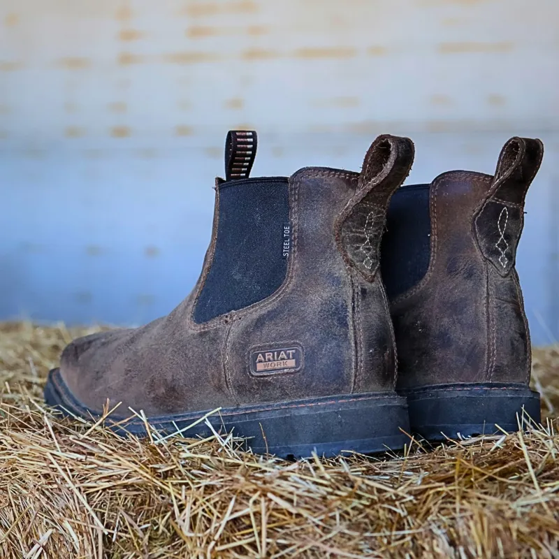 Ariat Groundrancher Steel Toe Men's Work Boots - Dark Brown-5