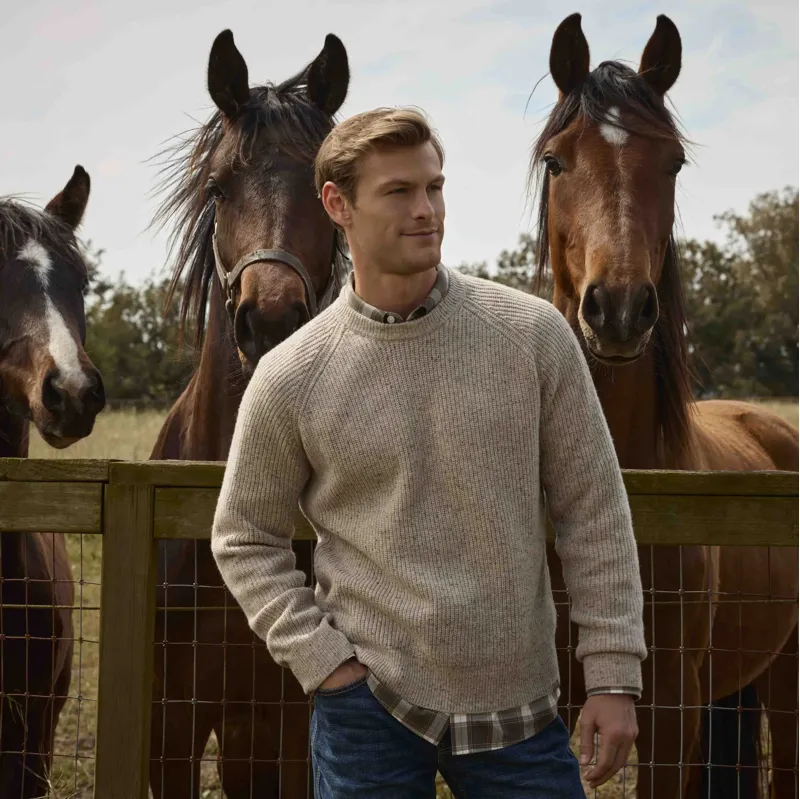Ariat Country Heddon Men's Sweater - Oatmeal-3