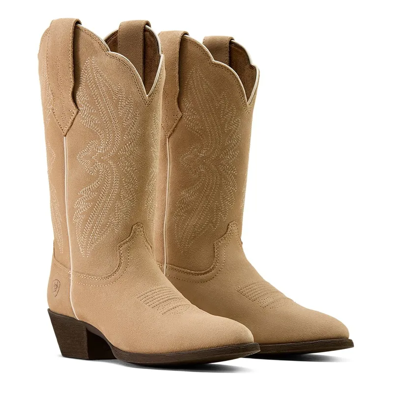 Ariat Heritage StretchFit R Toe Womens Western Boots - Truly Taupe-1