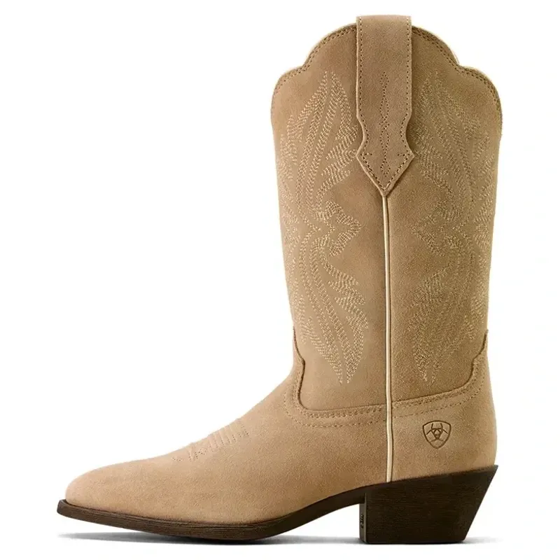 Ariat Heritage StretchFit R Toe Womens Western Boots - Truly Taupe-3