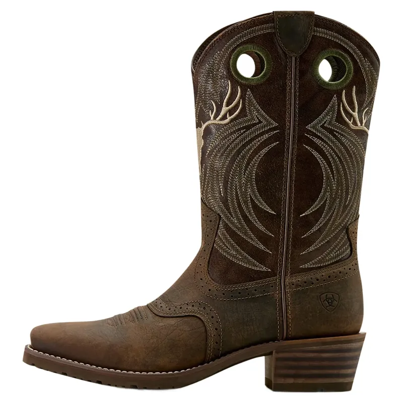 Ariat Hybrid Roughstock Antler Men's Western Boots - Wild Taupe-2