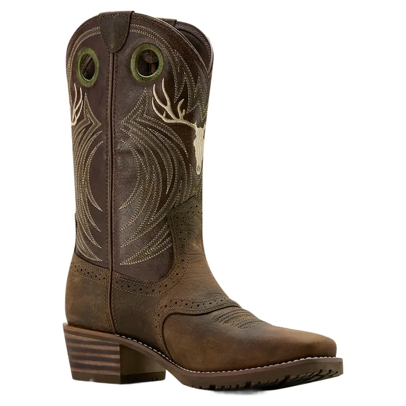 Ariat Hybrid Roughstock Antler Men's Western Boots - Wild Taupe-3
