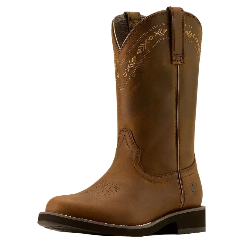 Ariat Kearney Round Toe Womens Western Boots - Distressed Brown