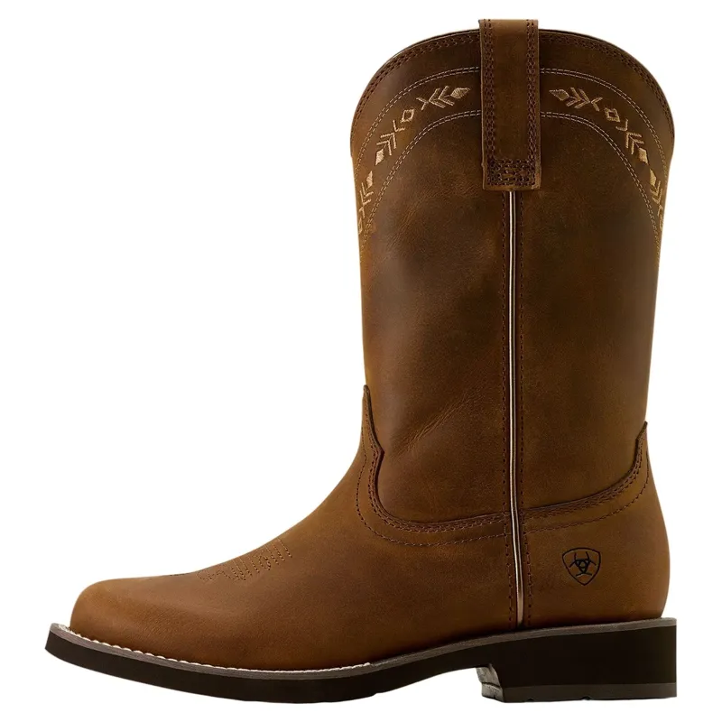 Ariat Kearney Round Toe Womens Western Boots - Distressed Brown-2