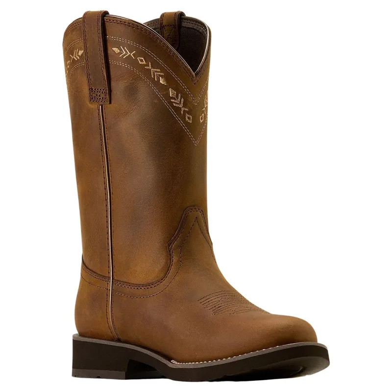 Ariat Kearney Round Toe Womens Western Boots - Distressed Brown-5