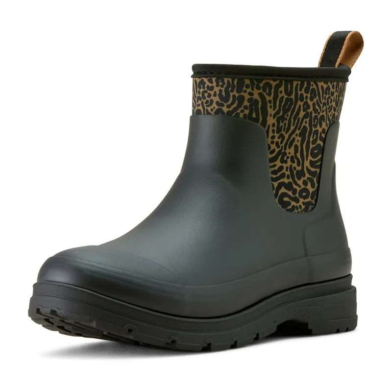Ariat Kelmarsh Shortie Womens Short Boots - Black/Ocelot Print