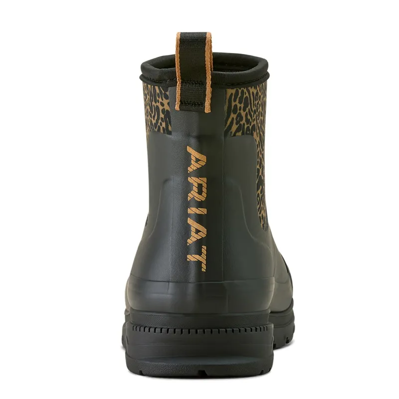 Ariat Kelmarsh Shortie Womens Short Boots - Black/Ocelot Print-1