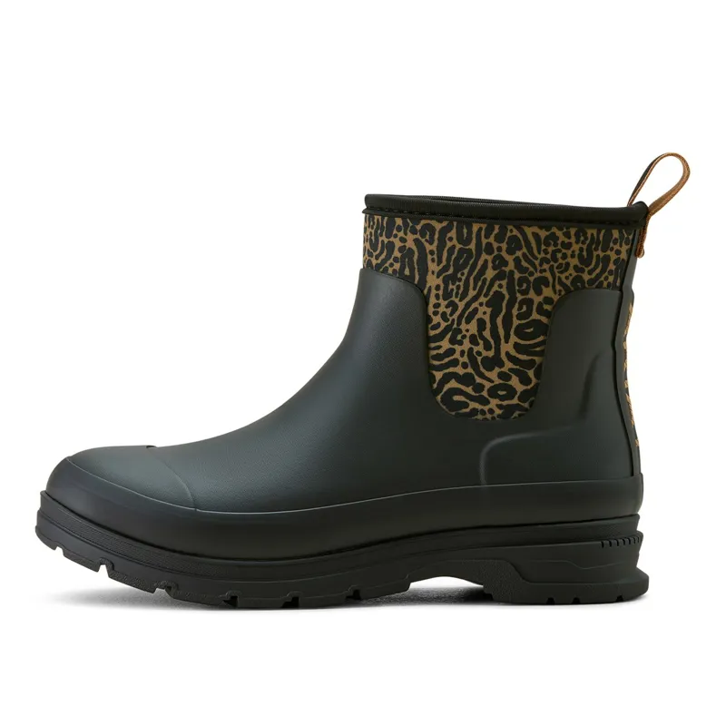 Ariat Kelmarsh Shortie Womens Short Boots - Black/Ocelot Print-4
