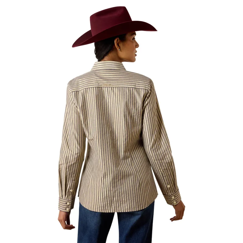 Ariat Kirby Stretch Women's Shirt - Chocolate Plum Stripe-1