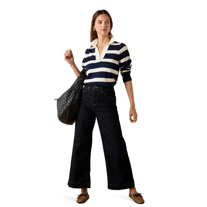 Ariat Country Langsett Women's Sweater - Navy Stripe-3