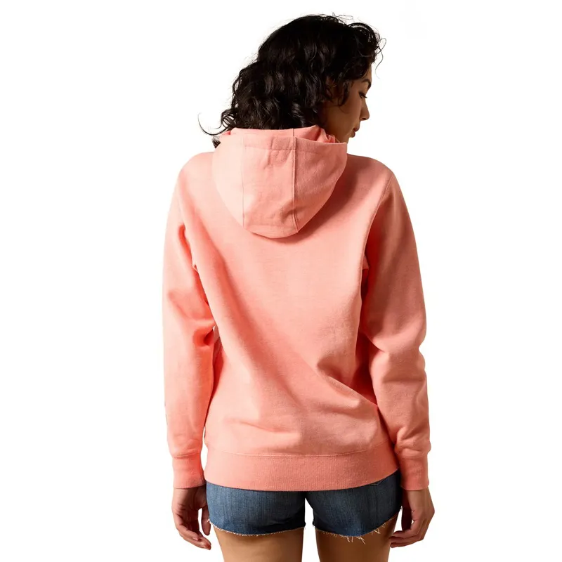 Ariat Logo 2.0 Women's Hoodie - Peach Amber Heather-1