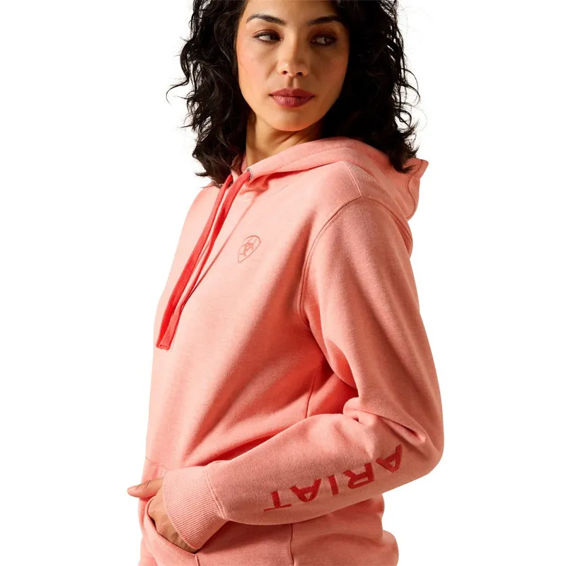 Ariat Logo 2.0 Women's Hoodie - Peach Amber Heather-2