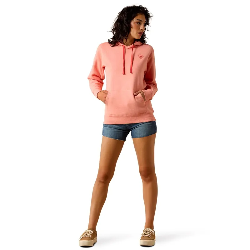 Ariat Logo 2.0 Women's Hoodie - Peach Amber Heather-3